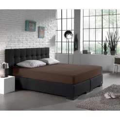 Matras Hoeslakens*Beddenbriljant Jersey Matras Hoeslaken 135 gr Deep Taupe