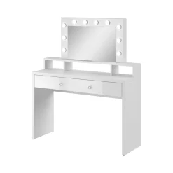 Kaptafels*Beddenbriljant Kaptafel Ariana - Wit incl. Verlichting