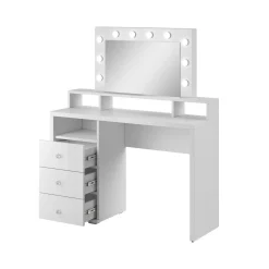 Kaptafels*Beddenbriljant Kaptafel Diana - Wit incl. Verlichting