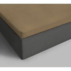Topper Hoeslakens*Beddenbriljant Katoenen Topper Hoeslaken Taupe
