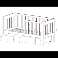 Kinderbed*Beddenbriljant Kinderbed met Lades Abel - Leverbaar in 8 kleuren!