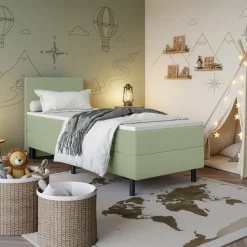 Boxspring Vast*Beddenbriljant Kinderboxspring Liv – Comfortabel en stevig bed voor kinderen
