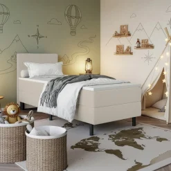 Boxspring Vast*Beddenbriljant Kinderboxspring Liv – Comfortabel en stevig bed voor kinderen