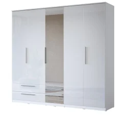 Kledingkasten*Beddenbriljant Kledingkast Nîmes – 5-Deurs incl. Spiegel - Wit
