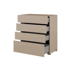 Ladekasten*Beddenbriljant Ladekast Crotone - Taupe - 4 Lades