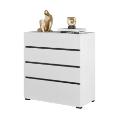 Ladekasten*Beddenbriljant Ladekast Crotone - Wit - 4 Lades