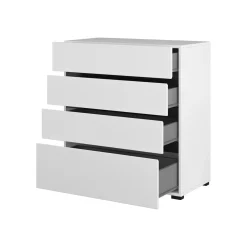 Ladekasten*Beddenbriljant Ladekast Crotone - Wit - 4 Lades