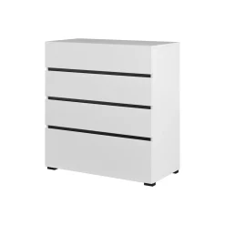 Ladekasten*Beddenbriljant Ladekast Crotone - Wit - 4 Lades