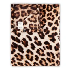 Bedspreien*Beddenbriljant Leopard Plaid Brown -Extra kwaliteit Supersoft