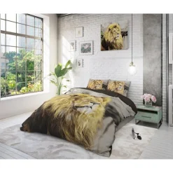 Dekbedovertrekken*Beddenbriljant Lion Mind Taupe