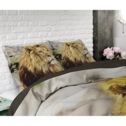 Dekbedovertrekken*Beddenbriljant Lion Mind Taupe