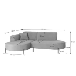 L-Banken*Beddenbriljant Loungebank Hills Studio – Linker of Rechter loungegedeelte – Ruime keuze in stof en kleur