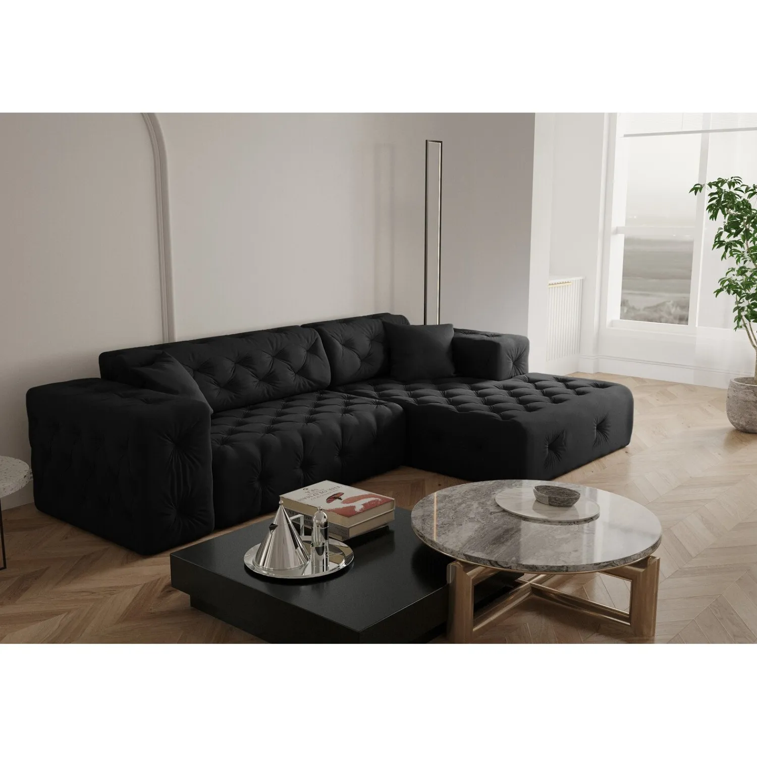 L-Banken*Beddenbriljant Loungebank Malibu – Linker of Rechter loungegedeelte – Ruime keuze in stoffen en kleuren