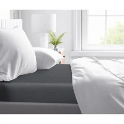 Matras Hoeslakens*Beddenbriljant Matras Hoeslaken 100% Katoen-Satijn Antraciet