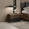 Nachtkasten*Beddenbriljant Nachtkastje met Lades Siena - Walnoot