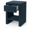 Hockers*Beddenbriljant OP=OP Hocker met 1 lade Teddy Donkerblauw