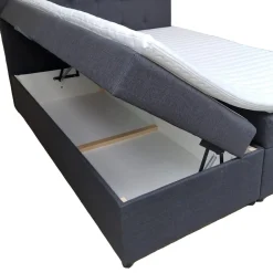 Boxspring Met Opbergruimte*Beddenbriljant OP=OP Opberg Boxspring Croco 180 x 200 Velvet Beige - met 40 cm opbergruimte | Incl. Voetbord, 2 Hockers en Dekenkist