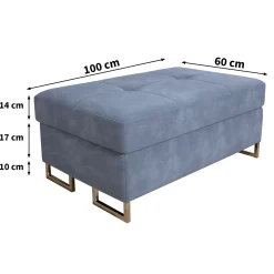 Poefs*Beddenbriljant OP=OP Poef opbergruimte Sem | Naturel Beige