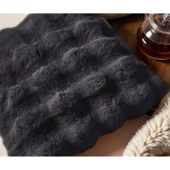 Accessoires*Beddenbriljant Pom Rabbit Fur - sierkussen Antraciet (50 x 50)