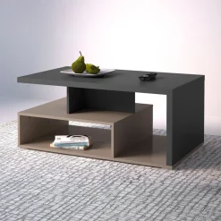 Salontafels*Beddenbriljant Salontafel Serta - Antraciet/Taupe