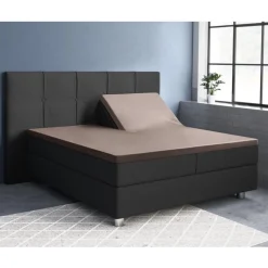 Splittopper Hoeslakens*Beddenbriljant Splittopper hoeslaken katoen-Satijn taupe