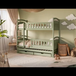 Kinderbed*Beddenbriljant Stapelbed Bas - Groen - Direct Leverbaar!