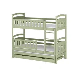 Kinderbed*Beddenbriljant Stapelbed Bas - Groen - Direct Leverbaar!