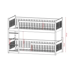 Stapelbed|Kinderbed*Beddenbriljant Stapelbed Bram - 2-persoons - Kinderbed - Leverbaar in 10 kleuren!