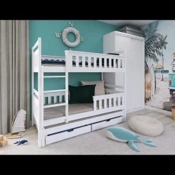 Kinderbed*Beddenbriljant Stapelbed Kobe - Wit - Direct Leverbaar!