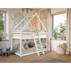 Stapelbed|Kinderbed*Beddenbriljant Stapelbed met Dakje Sven - Kinderbed - Leverbaar in 6 kleuren!