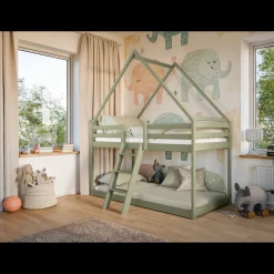 Stapelbed|Kinderbed*Beddenbriljant Stapelbed met Dakje Sven - Kinderbed - Leverbaar in 6 kleuren!