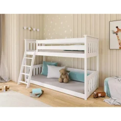 Stapelbed|Kinderbed*Beddenbriljant Stapelbed met Ladder Kas - 2-persoons - 90 x 200 - Direct Leverbaar!