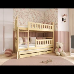 Stapelbed|Kinderbed*Beddenbriljant Stapelbed met Lade Bas - 3-persoons - 90 x 200 - Kinderbed