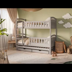 Stapelbed|Kinderbed*Beddenbriljant Stapelbed met Lade Bas - 3-persoons - 90 x 200 - Kinderbed