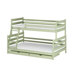 Stapelbed|Kinderbed*Beddenbriljant Stapelbed met Lade Faas - 3-persoons - 90/120 x 200 - Kinderbed - Leverbaar in 8 kleuren!