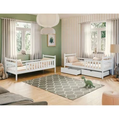 Stapelbed|Kinderbed*Beddenbriljant Stapelbed met Lade Mira - Wit - Direct Leverbaar!