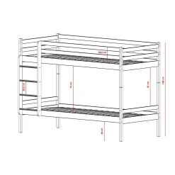 Kinderbed|Stapelbed*Beddenbriljant Stapelbed Niek - 2-persoons - Kinderbed - Leverbaar in 6 kleuren!