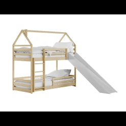 Kinderbed*Beddenbriljant Stapelbed Pleun - Naturel - Direct Leverbaar!