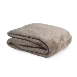 Bedspreien*Beddenbriljant Teddy - plaid Diep Taupe (150 x 200)