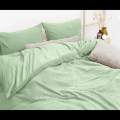 Dekbedovertrekken*Beddenbriljant Teddy Licht Groen