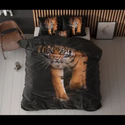 Dekbedovertrekken*Beddenbriljant Tiger Icon zwart