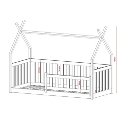 Kinderbed*Beddenbriljant Tipibed Boris - Leverbaar in 8 kleuren!