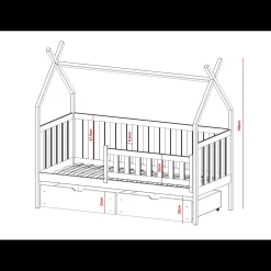 Kinderbed*Beddenbriljant Tipibed Siem - Leverbaar in 8 kleuren!