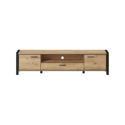 Tv Meubels*Beddenbriljant TV-meubel Akven - 2-deurs incl. 2 lades - Wotan Eiken v2