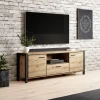 Tv Meubels*Beddenbriljant TV-meubel Akven - 2-deurs incl. 2 lades - Wotan Eiken