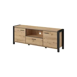 Tv Meubels*Beddenbriljant TV-meubel Akven - 2-deurs incl. 2 lades - Wotan Eiken