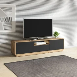 Tv Meubels*Beddenbriljant TV-meubel Asmund - 2-deurs incl. lade - Wotan Eiken