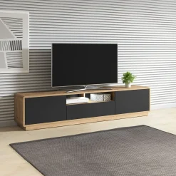 Tv Meubels*Beddenbriljant TV-meubel Asmund - 2-deurs incl. lade - Wotan Eiken v2
