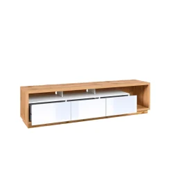 Tv Meubels*Beddenbriljant TV-meubel Celano - Wotan Eiken / Wit