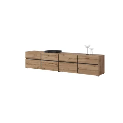 Tv Meubels*Beddenbriljant TV-meubel Crotone - 4-kleps incl. 4 lades - Wotan Eiken
